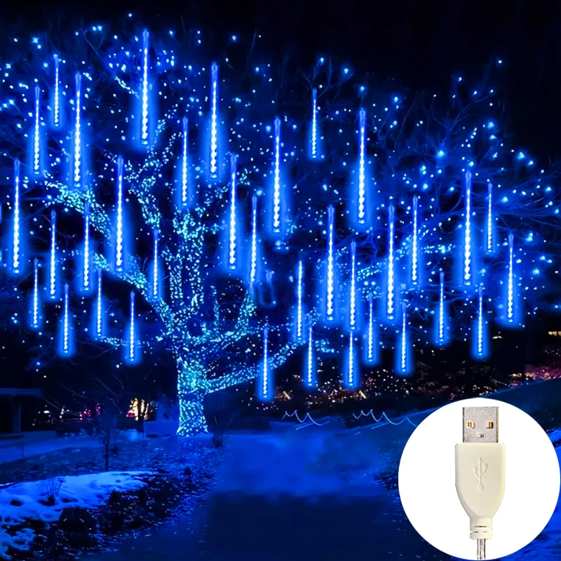 

30/50CM Garden Light USB LED Meteor Shower Rain Lights Fairy String Light for Christmas Holiday Party Decor Wedding Decorations