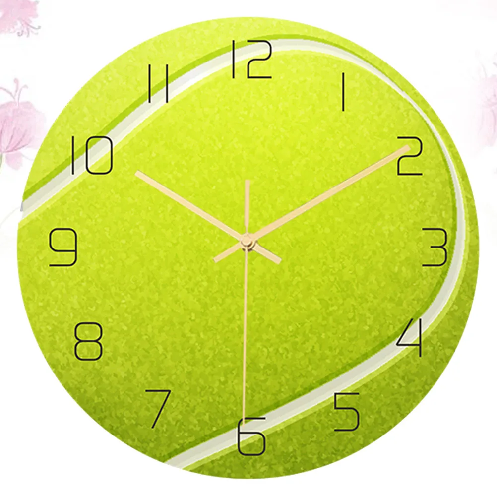 

Tennis Ball Design Wall Clock Acrylic Silent Movement Mute Core Easy Install Perfect for Bedroom Living Room Study