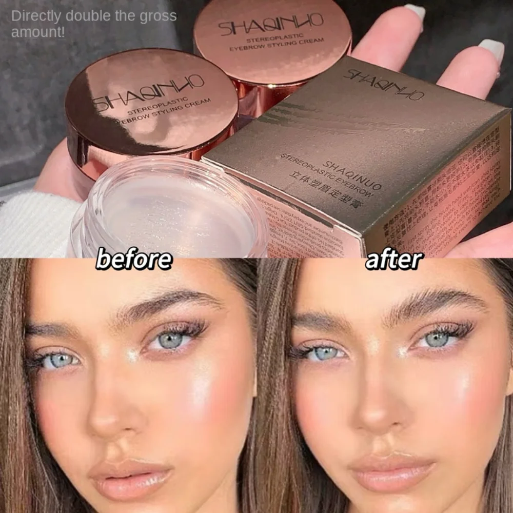 Savon coiffant Transparent pour sourcils, crème imperméable et durable, Gel pour sourcils avec brosse, huile pour plantes, rehausseur de sourcils, maquillage cosmétique