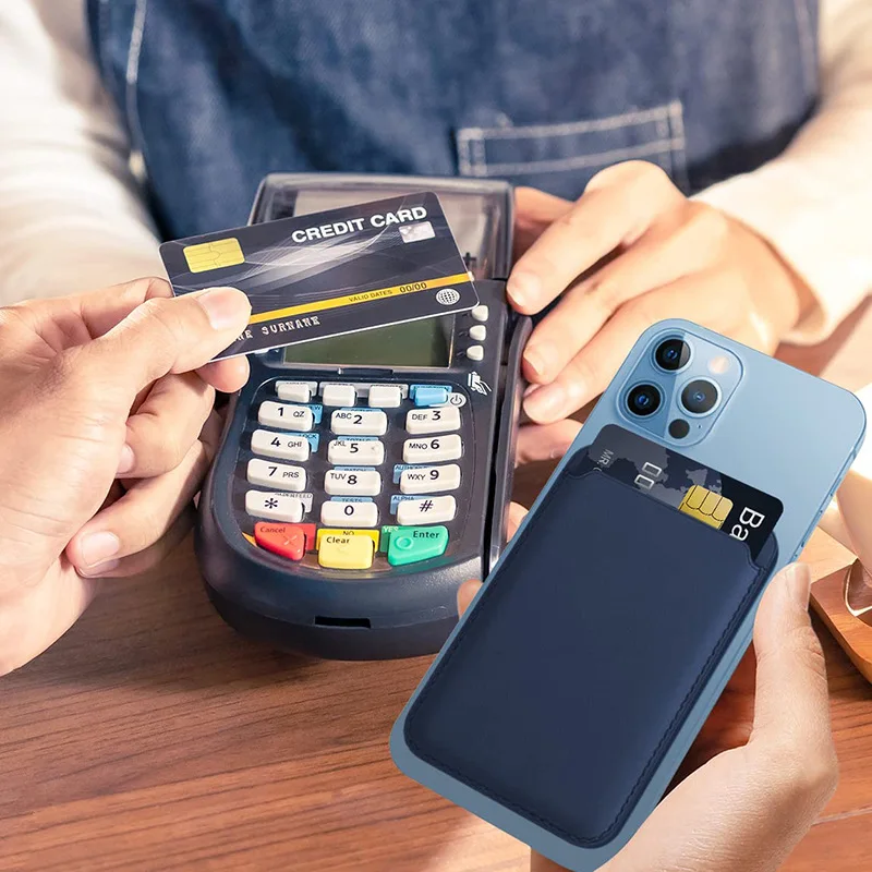 

Men Women PU Leather Card Wallet Phone Case For Magsafe Magnetic Credit Card Holder For iPhone Wallet Card Cover Accessories