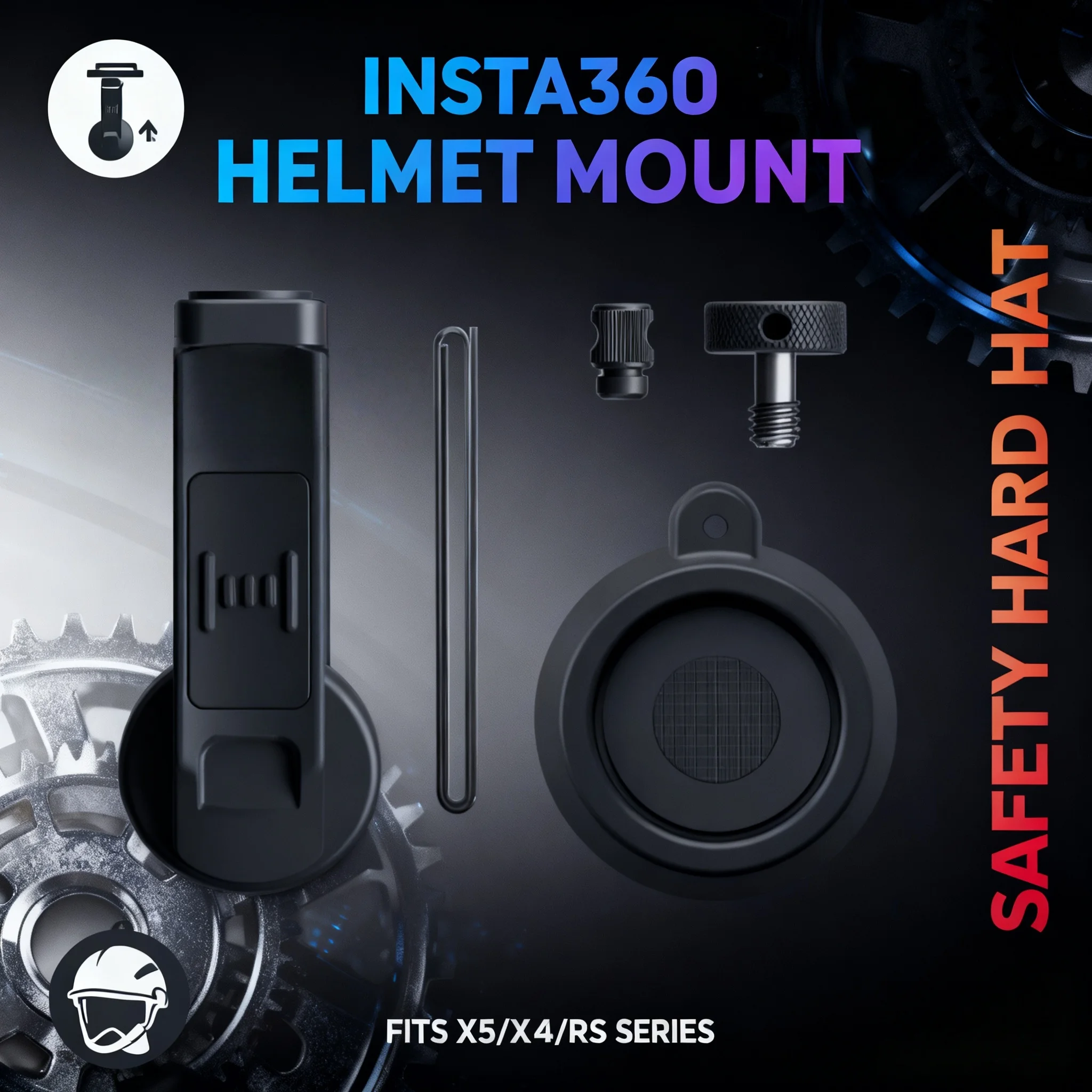 

Крепление для шлема Insta360 для строительной каски | Оригинальный защитный кронштейн для камер X5 X4 ONE X2 RS One Inch 360°