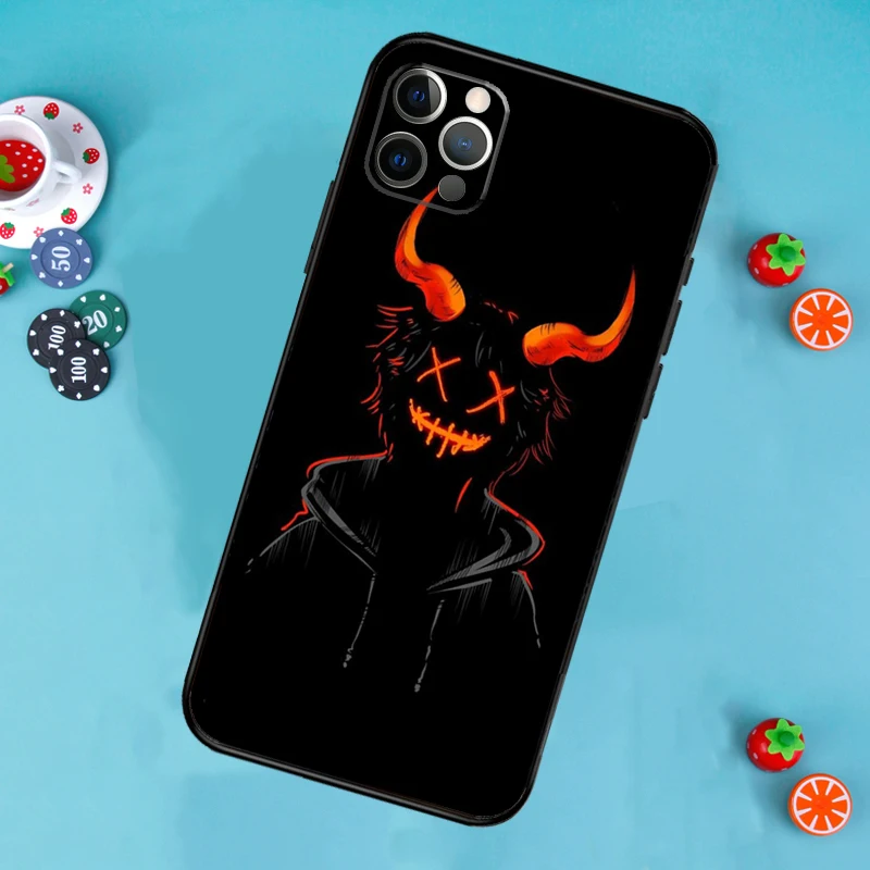 الشيطان باد بوي أنيمي قضية الهاتف آيفون 17 الهواء 13 16 15 11 12 14 برو ماكس 13 12 ميني 15 16 زائد 16e غطاء فوندا