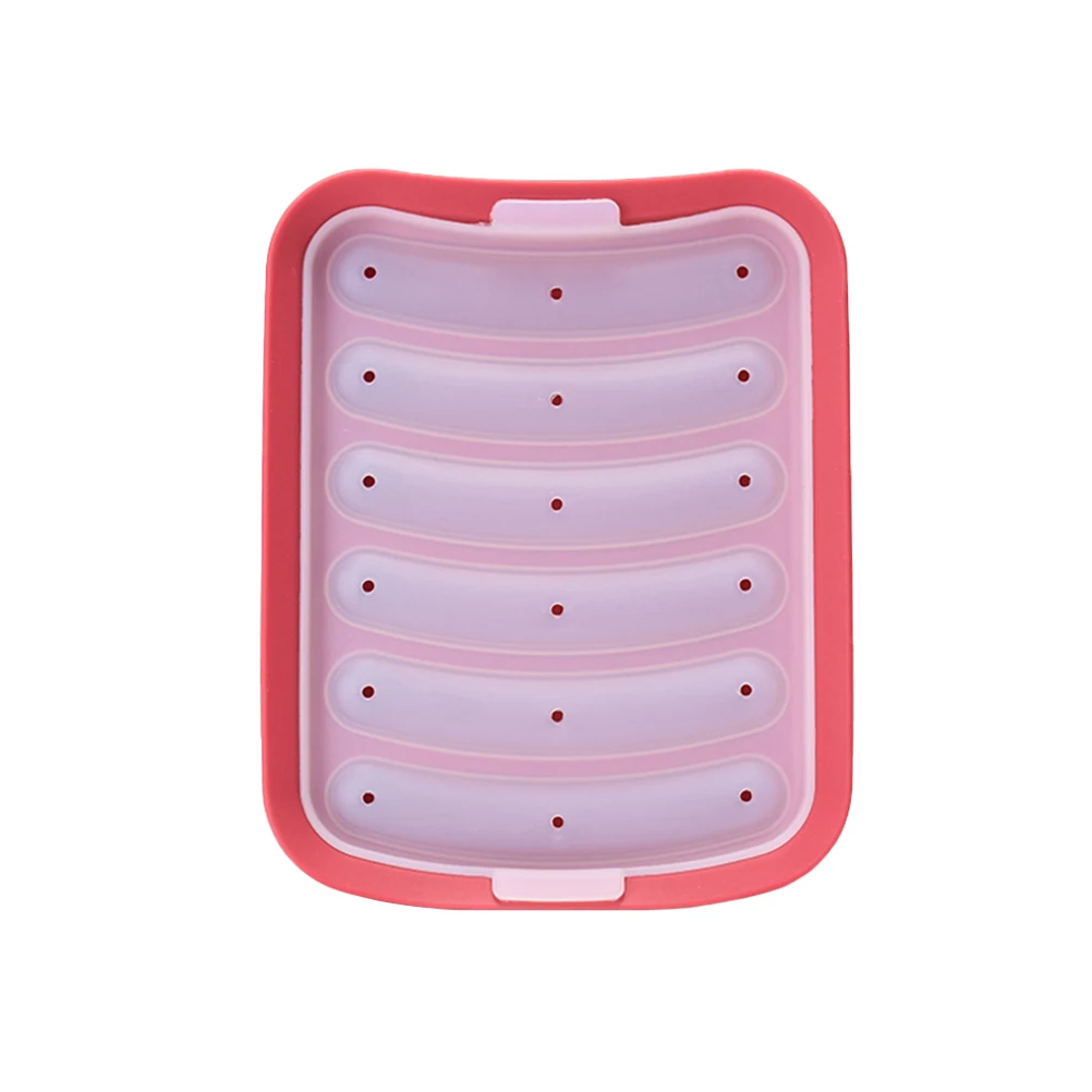 

6 Rolls Sausage Mold Food Grade Silicone Handmade Hot Dog Lids Cover Meat Tools Chocolate Cooking Safe