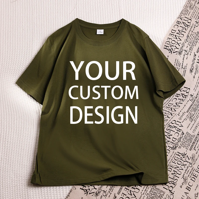Customized Design Comfort T Shirt Custom Couple T-Shirt Your Own Message Slogan Logo Tshirt DIY Photo Text Personality Tees