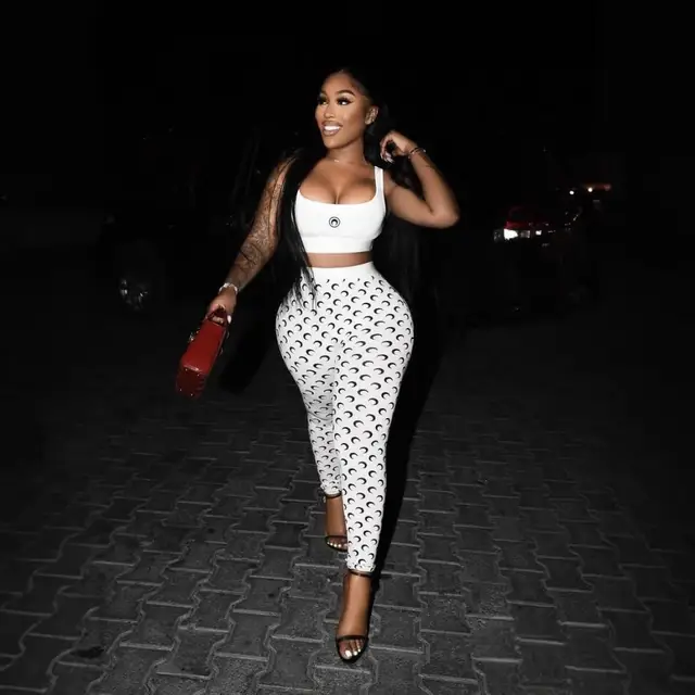 Y2K Fashion Women Two Piece Set Sexy Slim Fit Vest and Pants High Street Retro Crescent Print Matching Set 4 Y2K Fashion Women Two Piece Set Sexy Slim Fit Vest and Pants High Street Retro Crescent – view 4