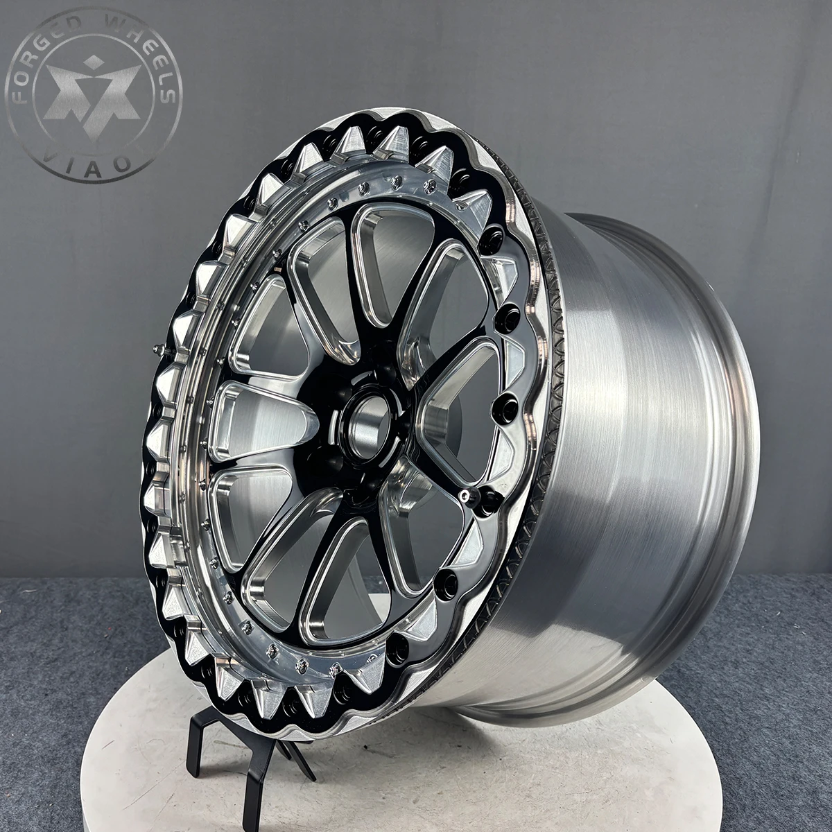 

Viaol 15x8 15x9 15x10 15x11 17x10 17x11 4x4 Forged Beadlock Wheels Drag Racing Wheels 5x4.5 5x4.75 5x120 5x115