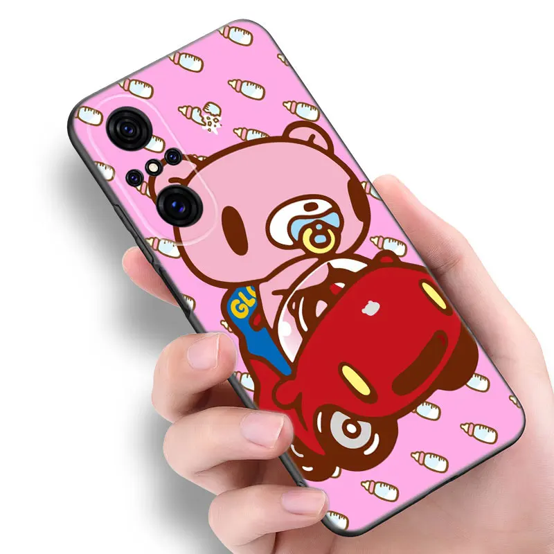 Cute G-Gloomy Bear Black Silicone Phone Case For Huawei Nova 11 12 Ultra 9 10 SE Pro 11E 11i 12i Y70 + Y60 Y61 Y71 Y72 Y90 Y91 image 4