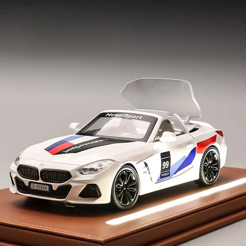 1:22 Z4 높은 시뮬레이션 합금 자동차 모델 소리와 빛 풀백 어린이 장난감 수집품 생일 선물
