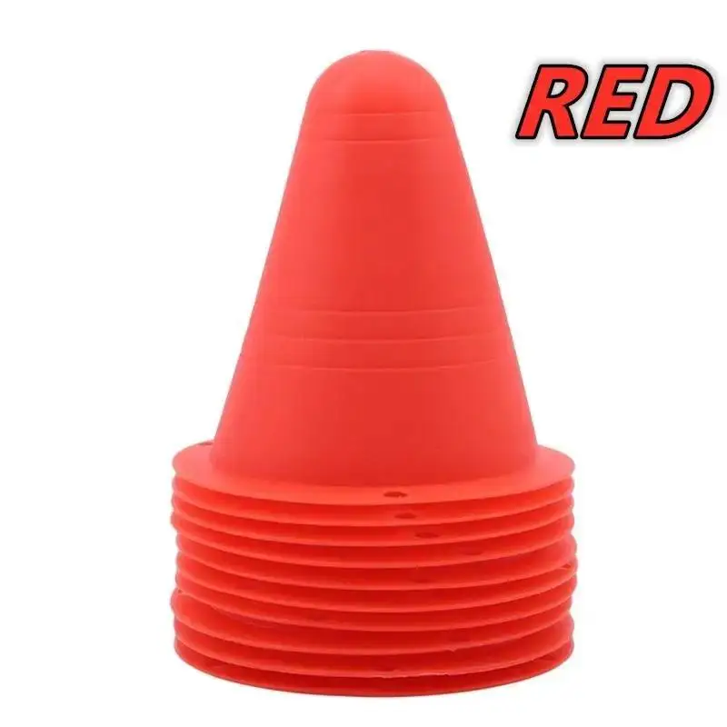 10 Pcs Football Marking Cup Marker Cones Slalom Roller skate pile Soccer Training Equipment