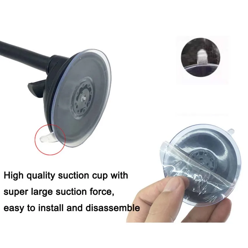 Standard Four Button Head 22/33/43/53 Cm Long Rod Windshield Suction Cup Bracket Base Universal 4 Buckle Car Mobile Phone Holder