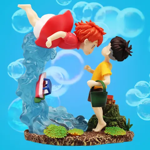 Ponyo sur la falaise Figurine Ponyo Sousky Seagal Figurine Pvc Gk Statue Anime Figurine d'action 15 cm modèle poupée Collection jouet enfant cadeau