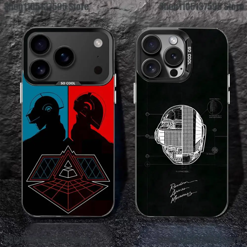 

Hot Band D-Daft Punk Phone Case For iPhone 17,16,15,14,13,12,11,Pro,XS,Max,Plus,Mini,SE4,E Black Matte Shockproof Cover