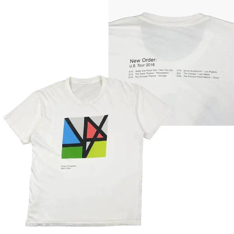 Retro Portrait New Order Alternative Rock Vintage Band T-Shirt 100 % Baumwolle Grafik-T-Shirt Herren Damen Sommer Streetwear Top – Detail 2