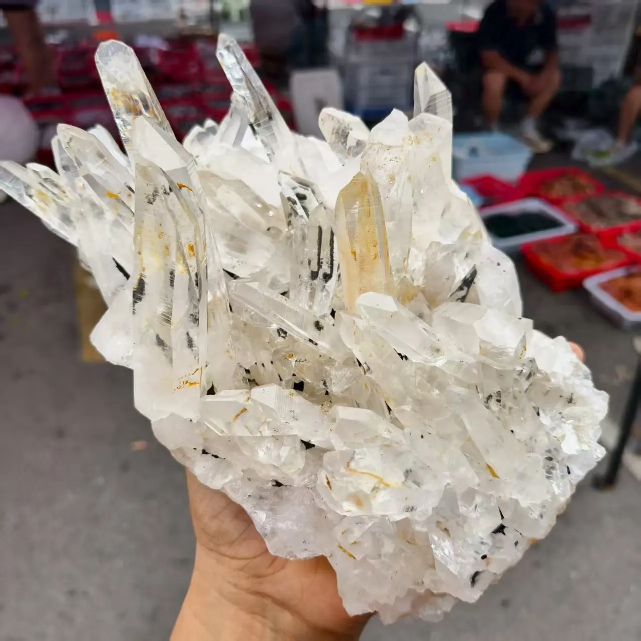 

Natural Transparent White Crystal Clusters, White Quartz Ore Clusters, Minerals, Reiki, Healing Clusters