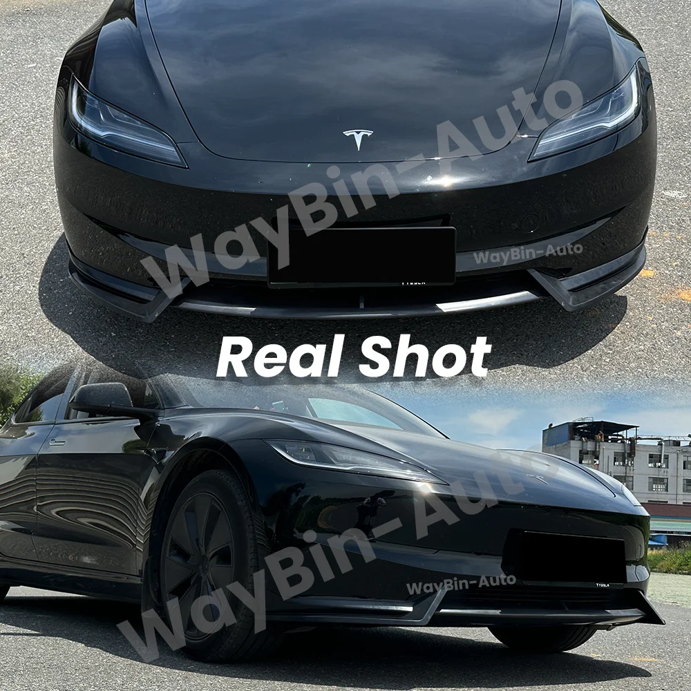 Tesla Body Kit per modello 3 Highland AD diffusore posteriore Spoiler laterale Spoiler paraurti anteriore Lip Glossy Carbon Tesla 2024 Auto Tuning