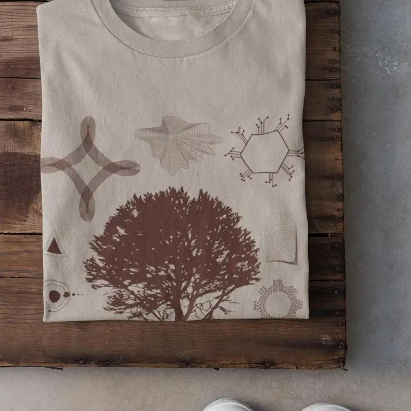 

Fractal Trees Psychedelic T Shirt Y2K Grunge Alternative Clothing Nature Lover S Yoga And Meditation Hippie Clothes Unique