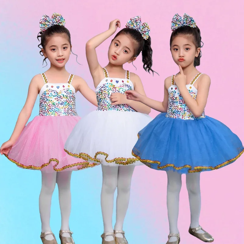 Schöne Prinzessin Tutu Kleid für Mädchen Tanz Leistung wunderschöne Ballett Kleid Mädchen Bühne Neuankömmling Ballett Kleid für Kinder