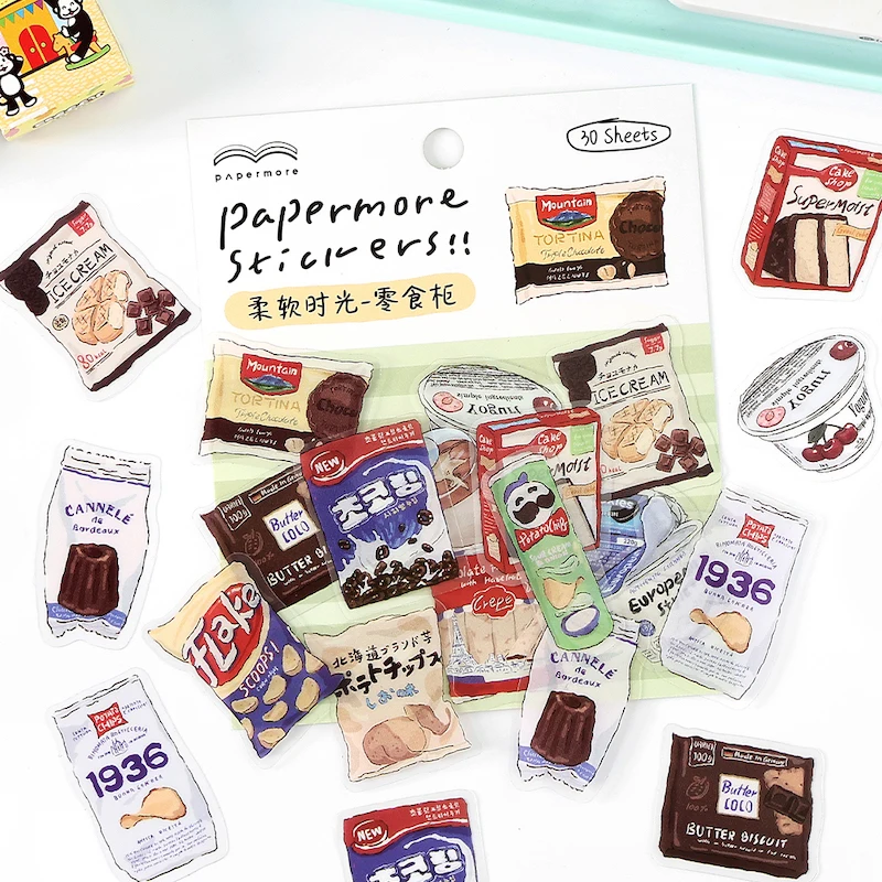 لطيف الغذاء شرب وجبة خفيفة ملصقات لسكرابوكينغ الهاتف ألبوم صور الديكور هواية الحرفية لوازم غير المرغوب فيه مجلة ملصق يدوي الصنع