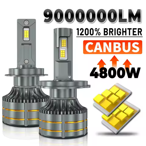9000000LM 4800W H4 H7 H11 LED CANbus H1 H3 H8 9005 9006 HB3 HB4 9012 HIR2 9007 H13 H27 Led Headlight Turbo Auto FogLamp 6000K