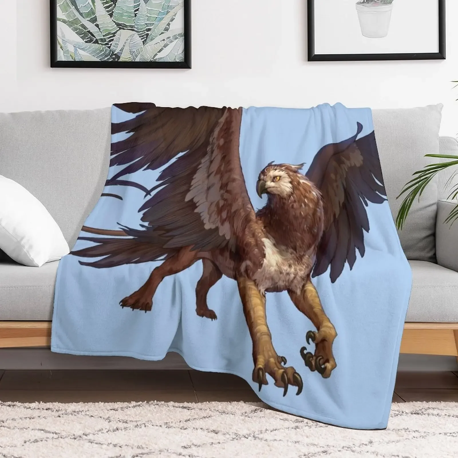 Griffin Throw Blanket Shaggy Furry Soft Blanket for Bedroom Living Room