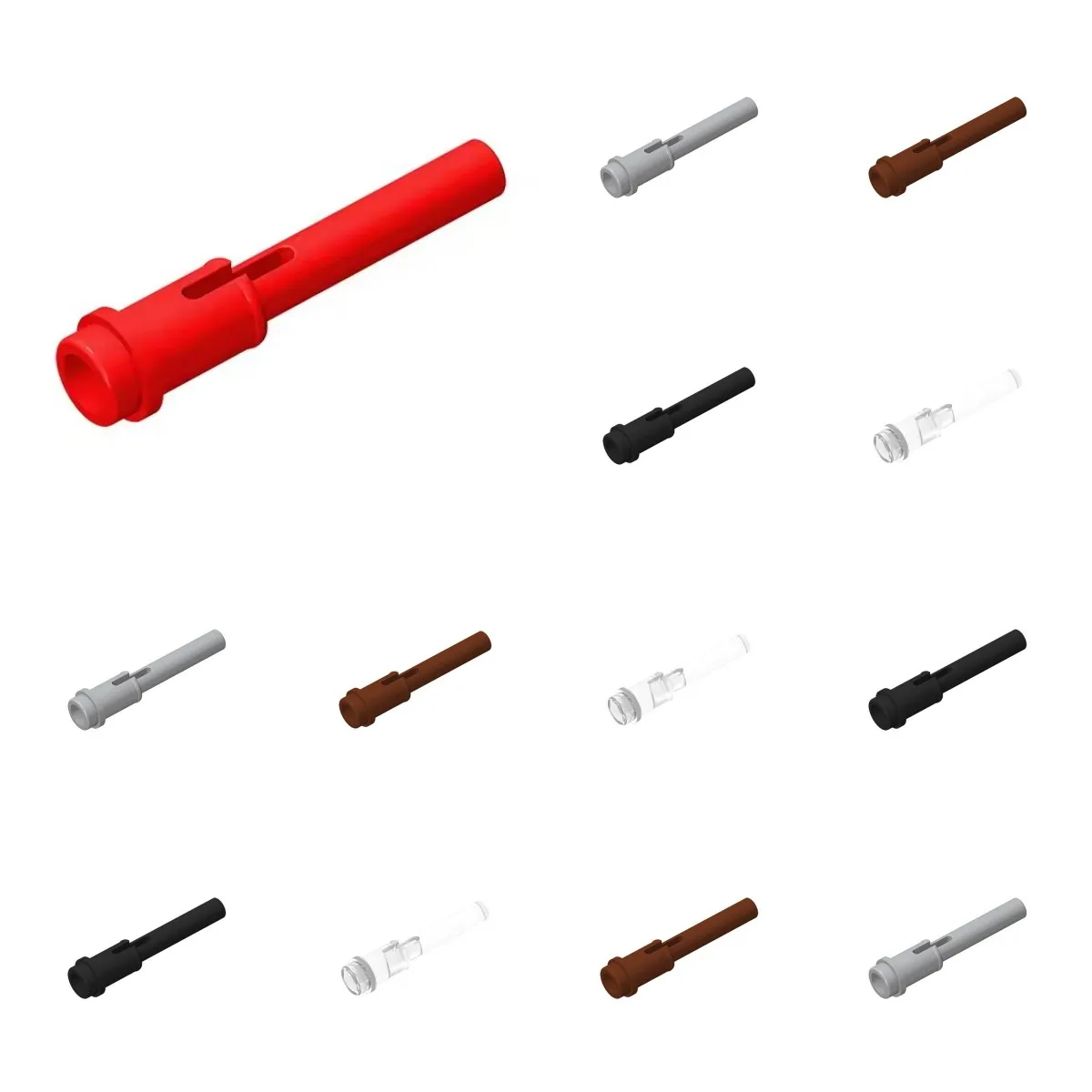 Image of 50 stücke 61184 Pin 1/2 2L Bar Verlängerung Flick Raketen Ziegel Sammlungen Modulare GBC Spielzeug Für Technische MOC DIY Baustein kompatibel