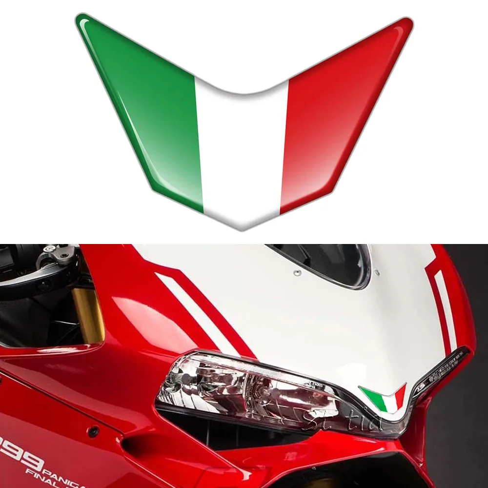 3D Reflective Motorcycle Sticker Bike Car Front Fairing Italy Decal Accessories For Ducati959 969 V4 Aprilia RSV4 Benelli Vespa