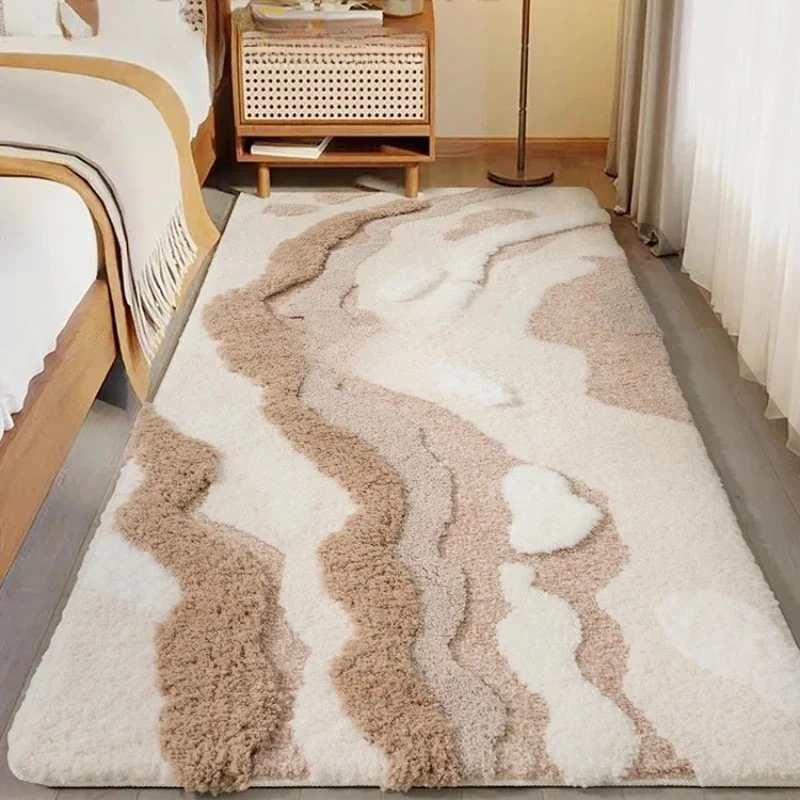 

Bedroom Carpet Bedside Blanket Cream Wind Premium Long Versatile Cloakroom Living Room Floor Mat