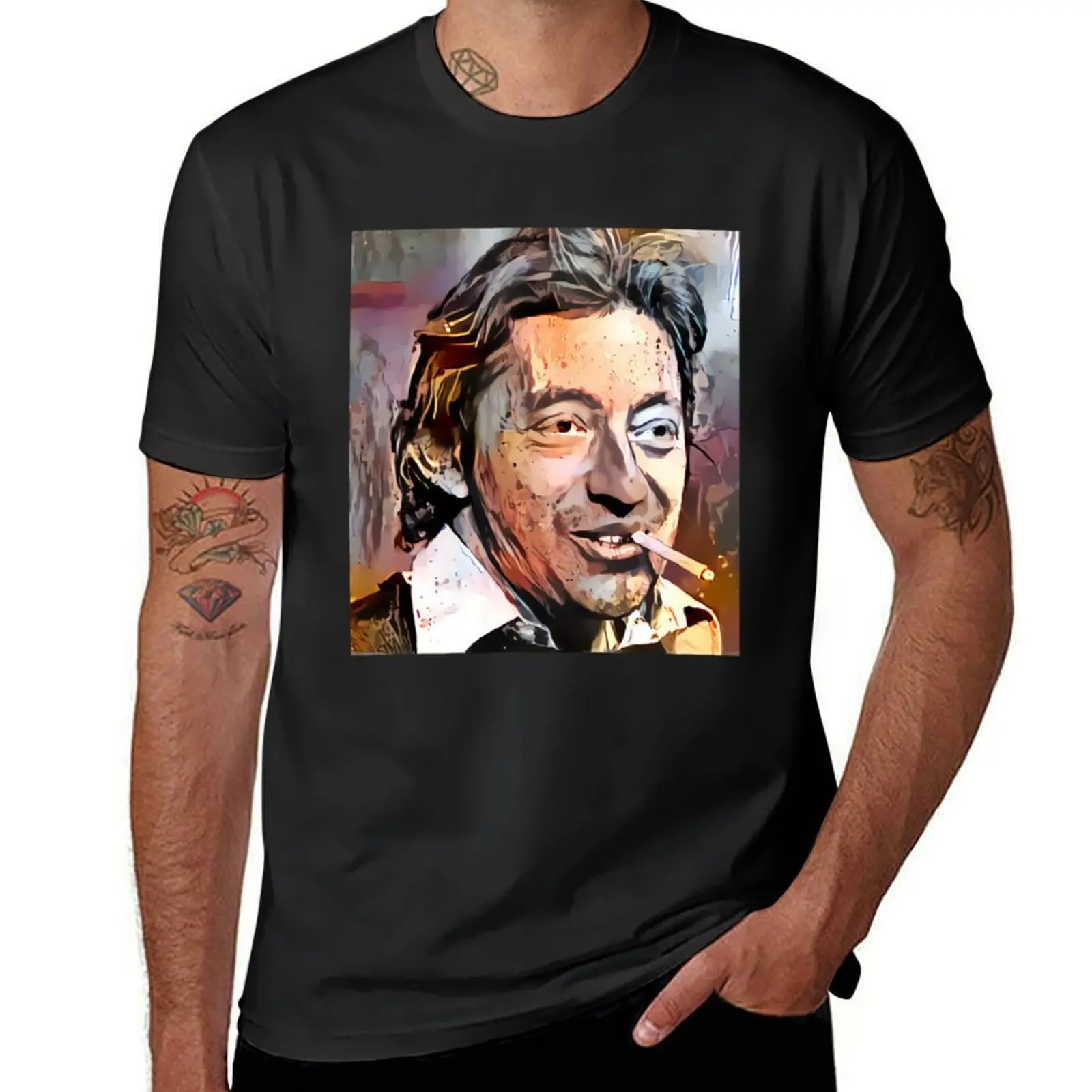 Serge Gainsbourg classique T-Shirt sports fans sweat for a boy black t-shirts for men