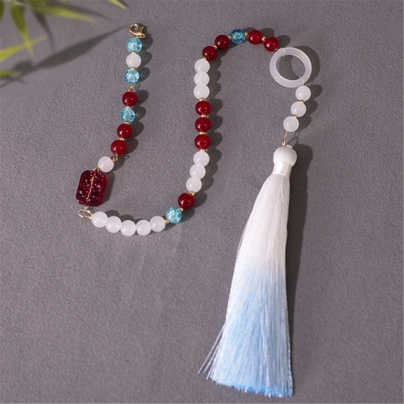 Distinctive Necklace for Chinese Skirt Costume Chinese Mamianqun Supply Chain with Tassels Pearls Flower DXAA