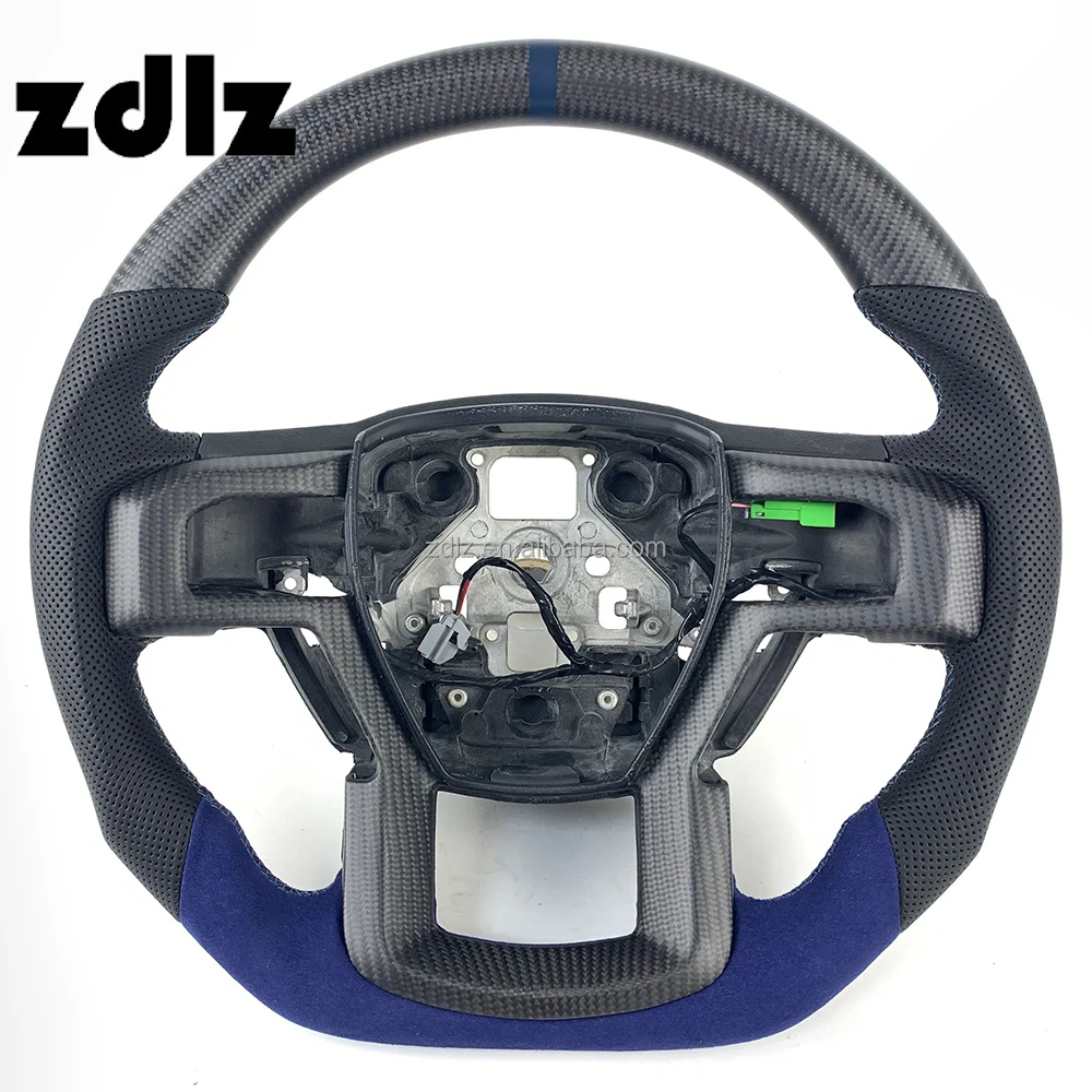 

For Ford Raptor F150 F250 2015 2016 2017 2018 2019 2020 Customized Matte Carbon Fiber Steering Wheel