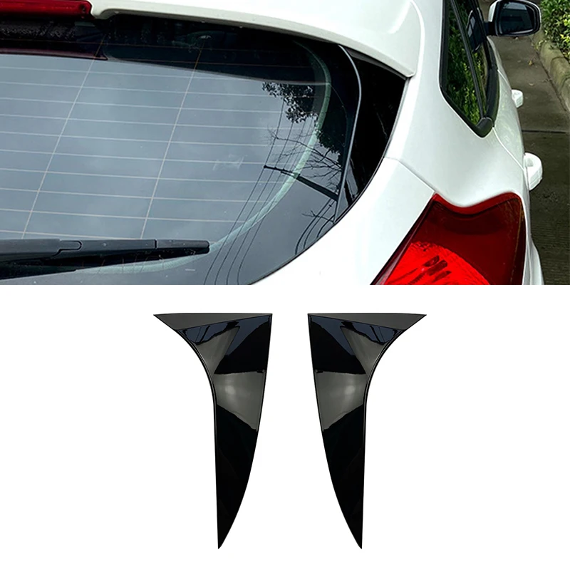 

2 шт. глянцевый черный Автомобильный задний спойлер, боковой спойлер, разделитель крыла для хэтчбека Ford Focus 2015-2018, автомобильные аксессуары