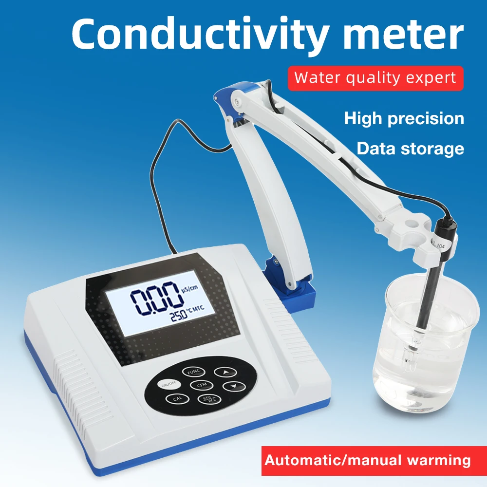 DDS-11C Desktop Conductivity Meter Manual Temperature Compensation Water Quality Tester Analyzer for Laboratory Aquarium Pool