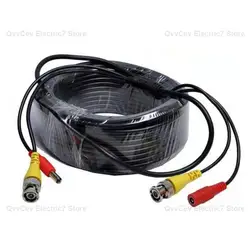 DC Plug Power Cable para CCTV Camera, Vídeo BNC, Vigilância, Acessórios do Sistema DVR, A7, 5m, 10m, 20m, 30m, Saída DC