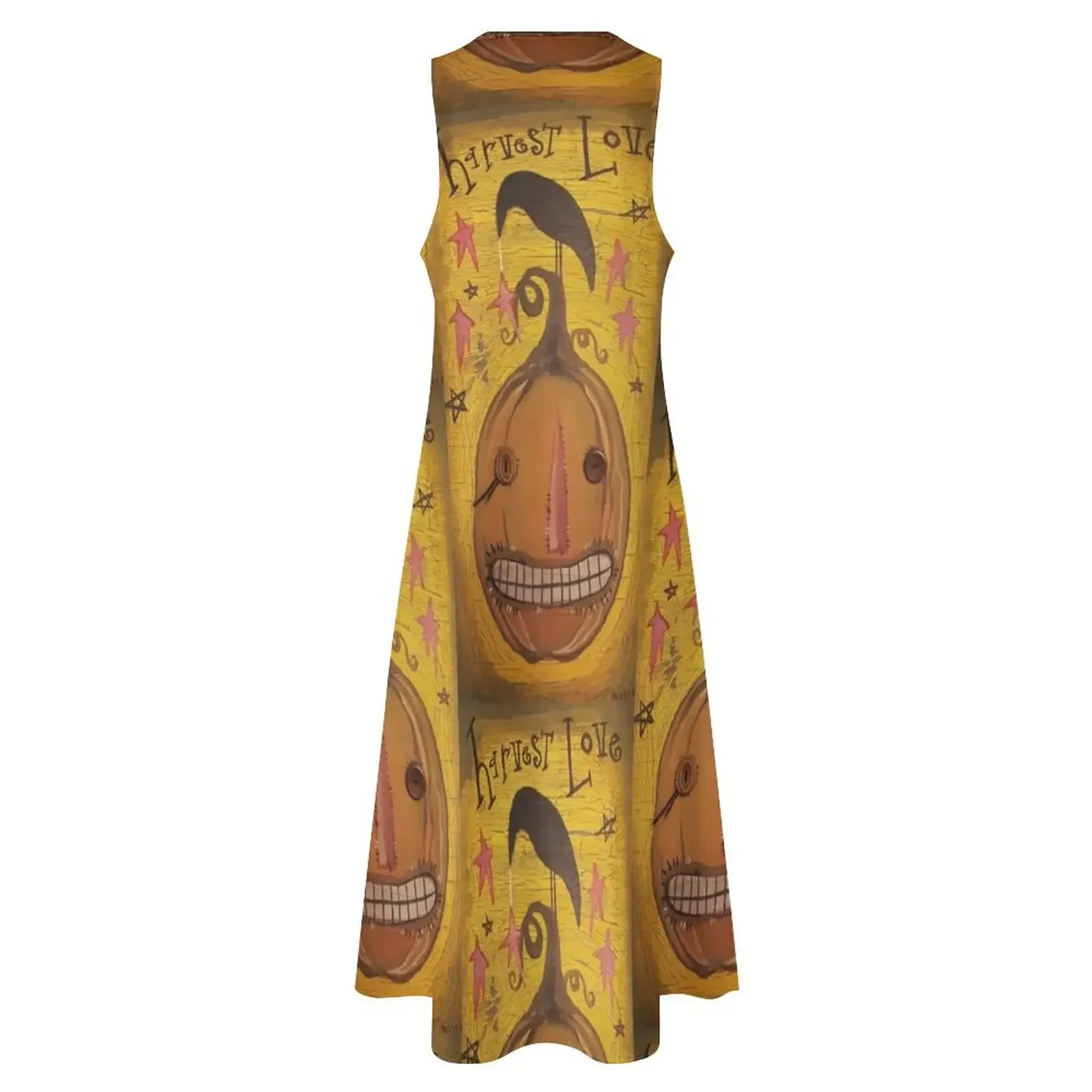 فستان طويل من Harvest Love Pumpkin and Crow فستان نسائي أنيق وأنيق فساتين طويلة للحفلات الراقصة 2025