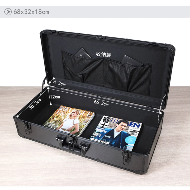 Imagem -04 - Anti-queda Matte Aluminum Protective Case para Equipamento de Fotografia Tamanho Grande Preto Sq043a