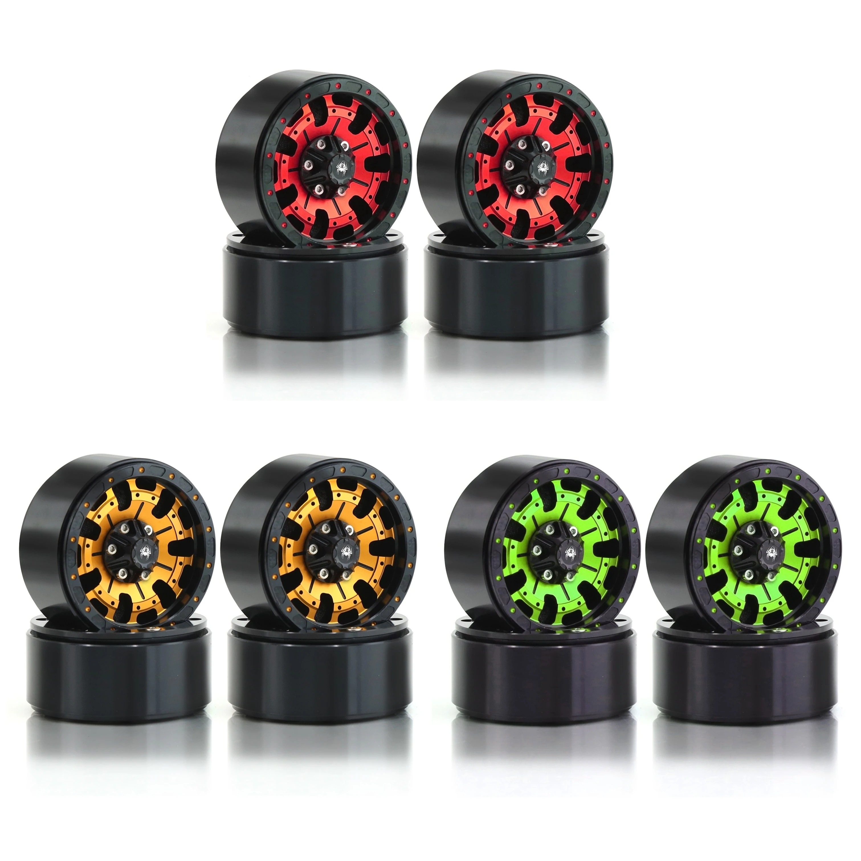 

4pcs Metal 1.9" Beadlock Wheel Rim Wheel Hub for 1/10 RC Crawler Car Axial SCX10 Traxxas TRX4 RC4WD D90 Redcat Gen8 VS4-10