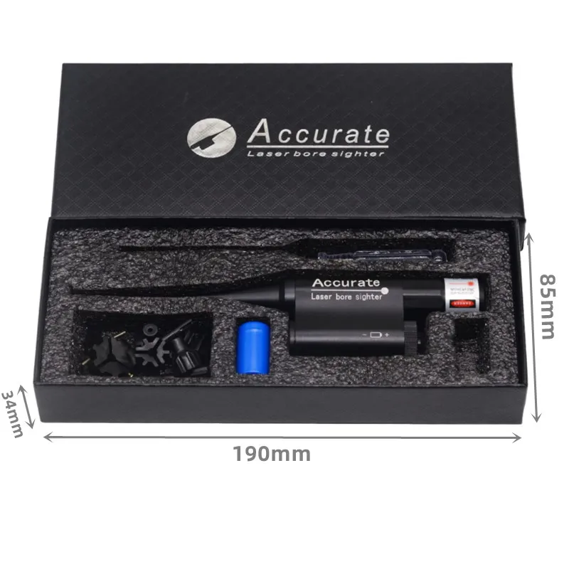 Bore Sight Kit 12Adpaters Laser Boresighter von.177.22 Kaliber bis.78 Laser Collimator Bore Sight