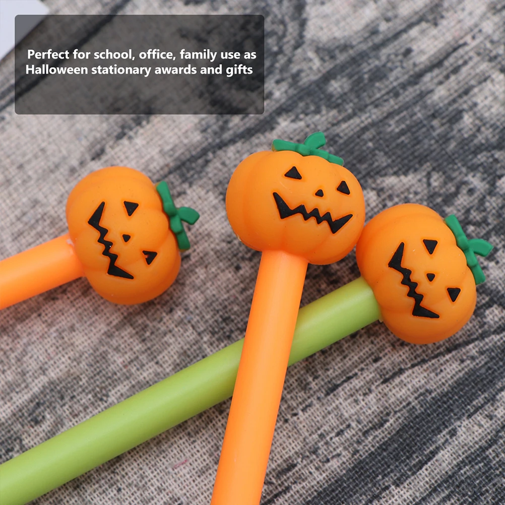 

8 Pcs Pumpkin Pen Cartoon Gel Ink Pens School Stationery Plastic Office Signature Student