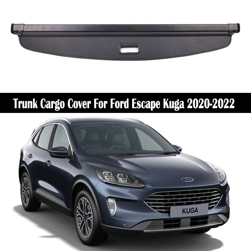 Trunk Cargo Cover For Ford Escape Kuga 2020-2022 Security Shield Rear Luggage Curtain Retractable Privacy Car Accessories