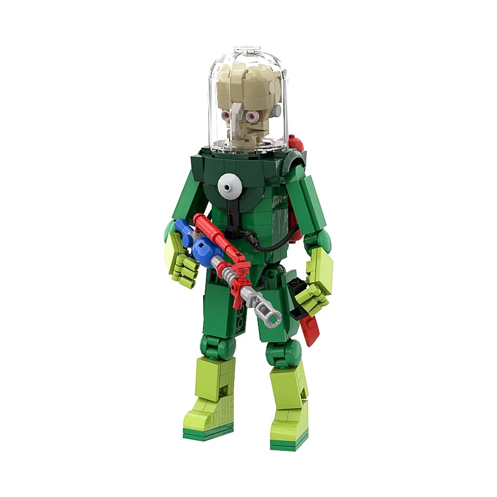 Moc figuras alienígenas marcianas blocos de construção criativo diy modelo tijolos montagem guarda soldado brinquedos conjunto aniversário para crianças adulto presente