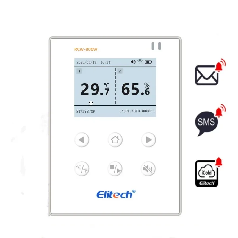 Rechargeable WiFi Connected Elitech RCW-800W Rechargeable Cold Storage Data Recorder