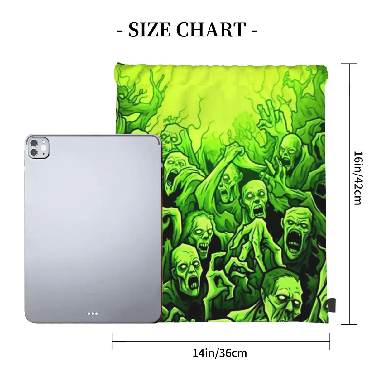 Ghost Skull Print Luminous Horror Night Halloween Backpacks Casual Portable Drawstring Bundle Pocket Sports Bag Book Bags Travel