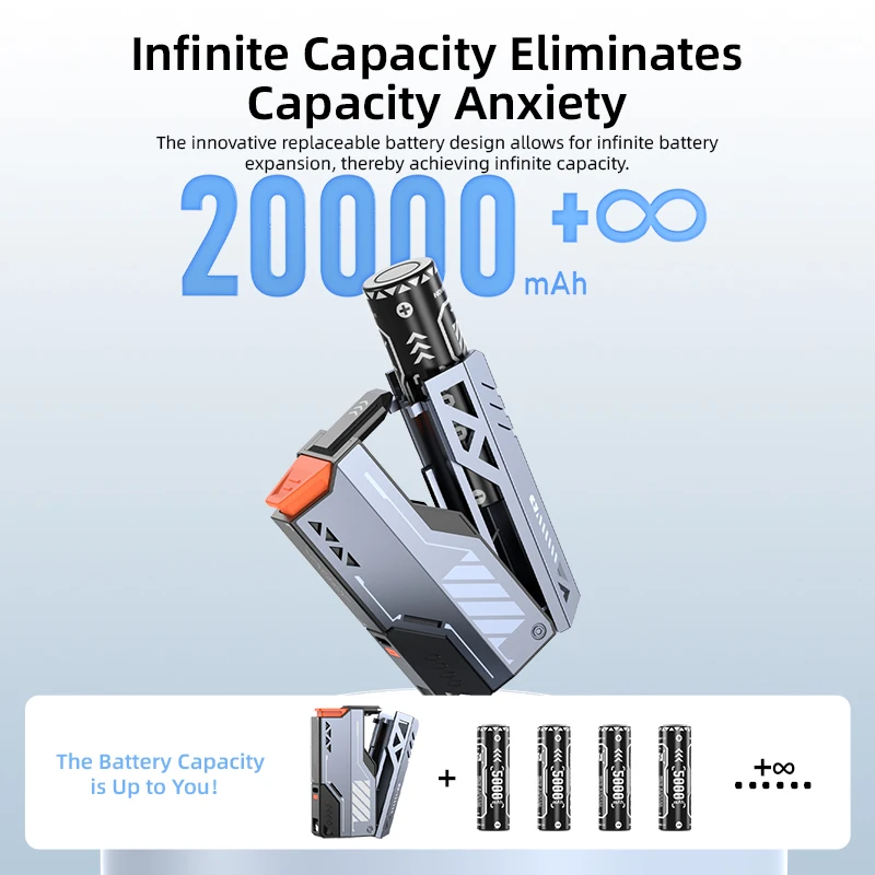 VYVYLABS 22.5W Customizable Battery Capacity CCC Power Bank Portable Charger Detachable Powerbank With Battery Charging Case