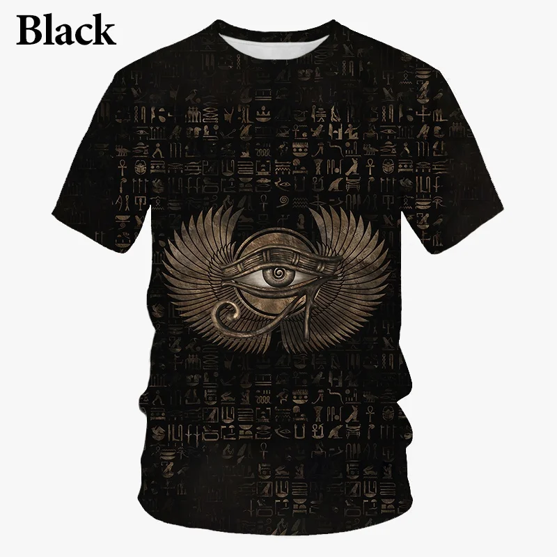 Summer New Fashion Personality Egypt Culture 3D Printing T Shirt Graphic Harajuku Street Men/Women Short Sleeve Tee