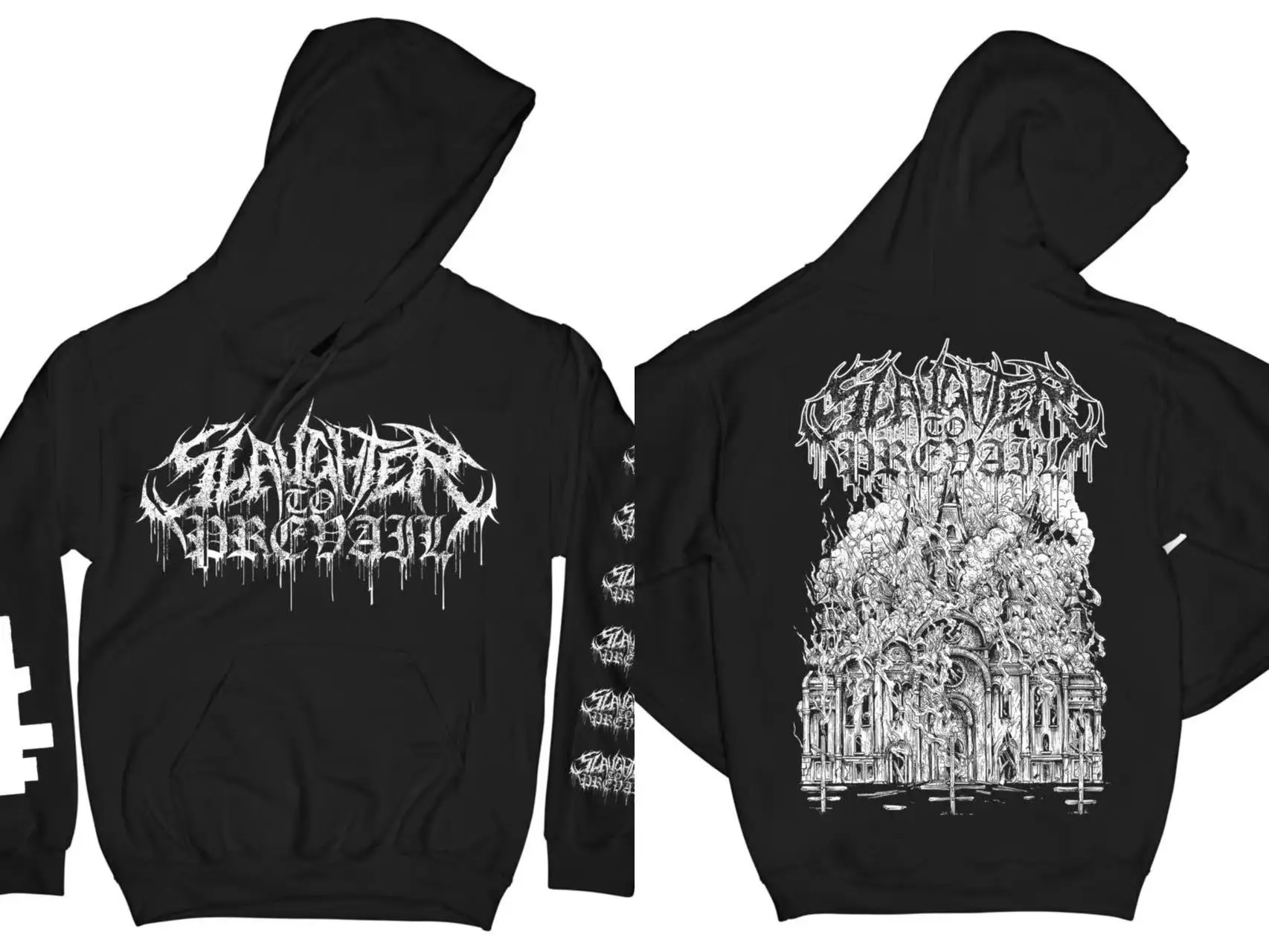 Russia Rock Band SLAUGHTER TO PREVAIL Hoodies Heavy Mental Mens Hoody Tops Harajuku Streetwear Oversized Hip Hop Hooded Clothes