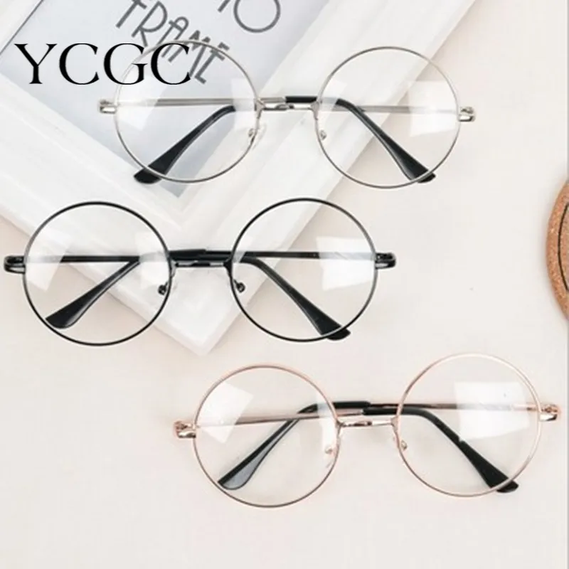 

Eye Glass Frames for Women Men Retro Round Myopia Optical Eyeglasses Frames Metal Artistic Simple Glass Frame Eyewear