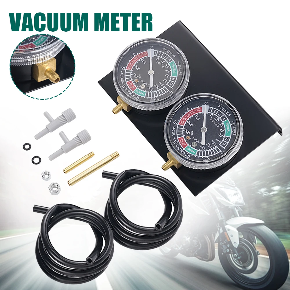 Black Motorcycle Balancer Instrument Carburetor Synchronizer Balancer 2-Cylinder Vacuum Synchronous Vacuum Gauge Kit view 3