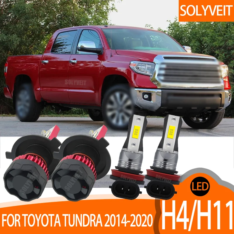 

Высокоэффективная светодиодная фара H4 с двойным лучом, противотуманная лампа H11, энергосберегающая, для Toyota Tundra 2014-2020