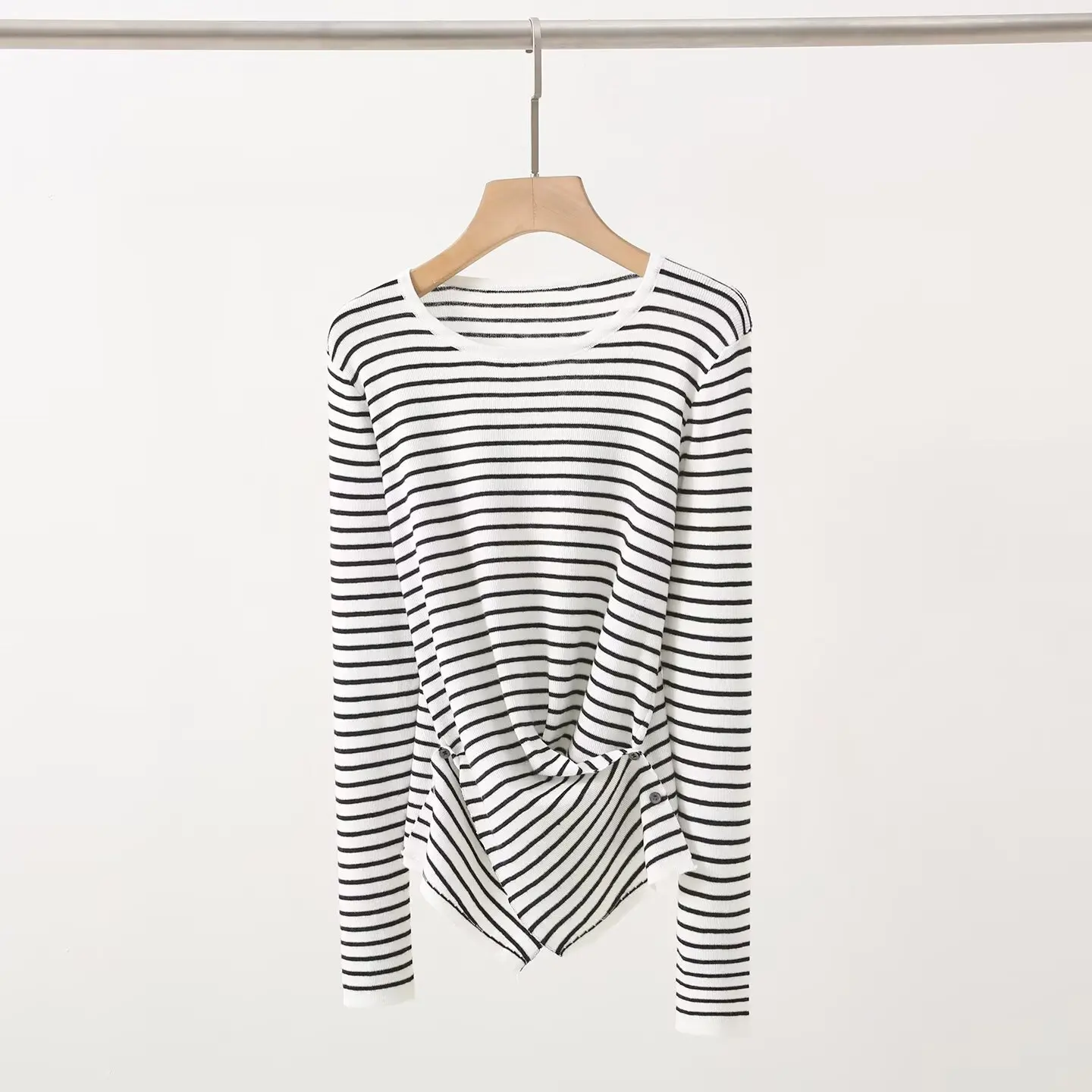 

Sli Cross Knitwear Slim Fit round Ne Korean Design Early Autumn New Sle Warm Long Sve Sweater Commute Faion