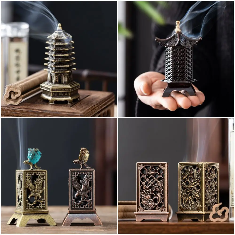 Neue Chinesische Stil Weihrauch Brenner Zink-legierung Gute Symbolik Indoor Aromatherapie Vertikale Zubehör Weihrauch Halter Geschenke